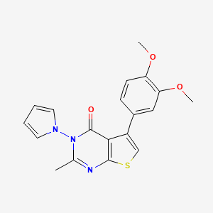 5-(3,4-dimethoxyphenyl)-2-methyl-3-(1H-pyrrol-1-yl)thieno[2,3-d]pyrimidin-4(3H)-one