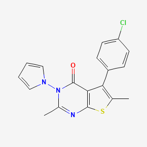 5-(4-chlorophenyl)-2,6-dimethyl-3-(1H-pyrrol-1-yl)thieno[2,3-d]pyrimidin-4(3H)-one