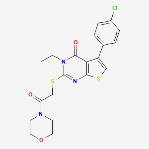 5-(4-chlorophenyl)-3-ethyl-2-{[2-(morpholin-4-yl)-2-oxoethyl]sulfanyl}thieno[2,3-d]pyrimidin-4(3H)-one