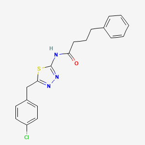 N-{5-[(4-CHLOROPHENYL)METHYL]-1,3,4-THIADIAZOL-2-YL}-4-PHENYLBUTANAMIDE