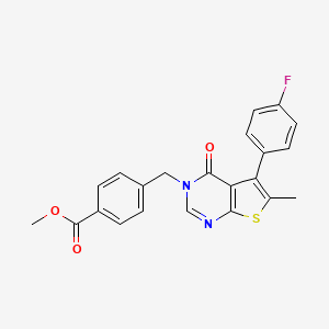 methyl 4-{[5-(4-fluorophenyl)-6-methyl-4-oxothieno[2,3-d]pyrimidin-3(4H)-yl]methyl}benzoate