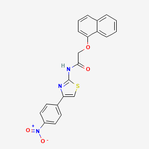 molecular formula C21H15N3O4S B3474736 2-(1-naphthyloxy)-N-[4-(4-nitrophenyl)-1,3-thiazol-2-yl]acetamide 