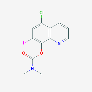 molecular formula C12H10ClIN2O2 B3474752 (5-chloro-7-iodoquinolin-8-yl) N,N-dimethylcarbamate 