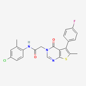 N-(4-chloro-2-methylphenyl)-2-[5-(4-fluorophenyl)-6-methyl-4-oxothieno[2,3-d]pyrimidin-3-yl]acetamide