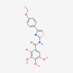 molecular formula C21H21BrN2O5S B3474808 2-bromo-N-[4-(4-ethoxyphenyl)-1,3-thiazol-2-yl]-3,4,5-trimethoxybenzamide 