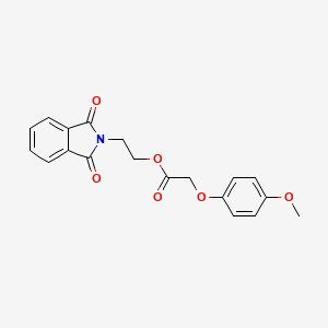 molecular formula C19H17NO6 B3474851 2-(1,3-DIOXO-2,3-DIHYDRO-1H-ISOINDOL-2-YL)ETHYL 2-(4-METHOXYPHENOXY)ACETATE 