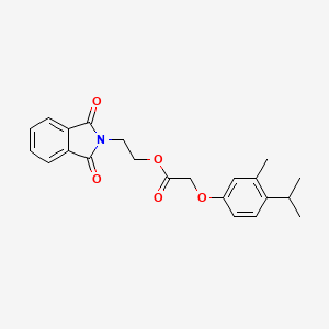 molecular formula C22H23NO5 B3474872 2-(1,3-dioxo-1,3-dihydro-2H-isoindol-2-yl)ethyl (4-isopropyl-3-methylphenoxy)acetate 