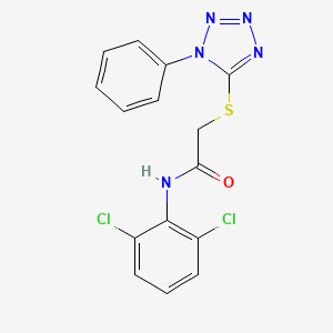 molecular formula C15H11Cl2N5OS B3474876 N-(2,6-dichlorophenyl)-2-[(1-phenyl-1H-tetrazol-5-yl)thio]acetamide 