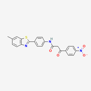 N-[4-(6-methyl-1,3-benzothiazol-2-yl)phenyl]-3-(4-nitrophenyl)-3-oxopropanamide