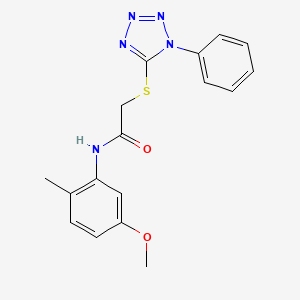 N-(5-methoxy-2-methylphenyl)-2-(1-phenyltetrazol-5-yl)sulfanylacetamide