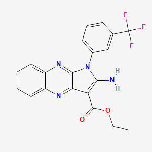 ethyl 2-amino-1-(3-(trifluoromethyl)phenyl)-1H-pyrrolo[2,3-b]quinoxaline-3-carboxylate