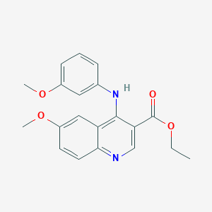 ethyl 6-methoxy-4-[(3-methoxyphenyl)amino]-3-quinolinecarboxylate