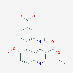 ethyl 6-methoxy-4-{[3-(methoxycarbonyl)phenyl]amino}-3-quinolinecarboxylate