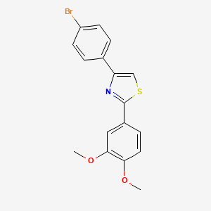 molecular formula C17H14BrNO2S B3474935 4-(4-bromophenyl)-2-(3,4-dimethoxyphenyl)-1,3-thiazole 