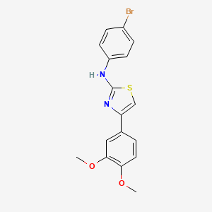 molecular formula C17H15BrN2O2S B3474937 N-(4-bromophenyl)-N-[4-(3,4-dimethoxyphenyl)-1,3-thiazol-2-yl]amine 