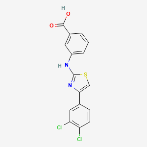 molecular formula C16H10Cl2N2O2S B3474941 3-{[4-(3,4-dichlorophenyl)-1,3-thiazol-2-yl]amino}benzoic acid 