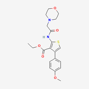 molecular formula C20H24N2O5S B3474950 ETHYL 4-(4-METHOXYPHENYL)-2-[2-(MORPHOLIN-4-YL)ACETAMIDO]THIOPHENE-3-CARBOXYLATE 