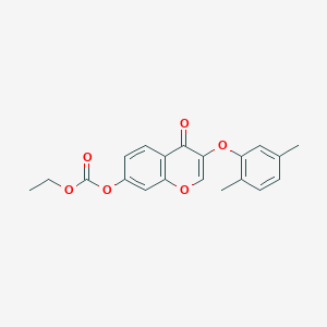 3-(2,5-dimethylphenoxy)-4-oxo-4H-chromen-7-yl ethyl carbonate