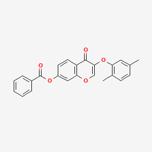 3-(2,5-dimethylphenoxy)-4-oxo-4H-chromen-7-yl benzoate