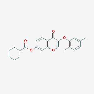 [3-(2,5-Dimethylphenoxy)-4-oxochromen-7-yl] cyclohexanecarboxylate