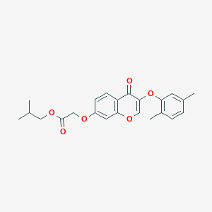 2-METHYLPROPYL 2-{[3-(2,5-DIMETHYLPHENOXY)-4-OXO-4H-CHROMEN-7-YL]OXY}ACETATE