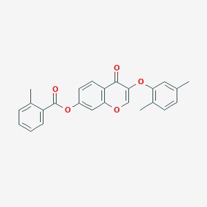 3-(2,5-dimethylphenoxy)-4-oxo-4H-chromen-7-yl 2-methylbenzoate