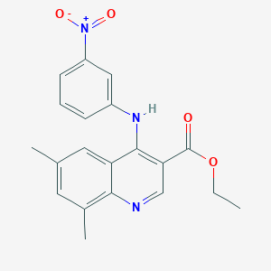 Ethyl 6,8-dimethyl-4-[(3-nitrophenyl)amino]quinoline-3-carboxylate