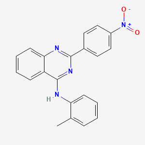 molecular formula C21H16N4O2 B3475041 N-(2-methylphenyl)-2-(4-nitrophenyl)quinazolin-4-amine 