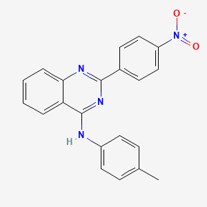 N-(4-methylphenyl)-2-(4-nitrophenyl)quinazolin-4-amine