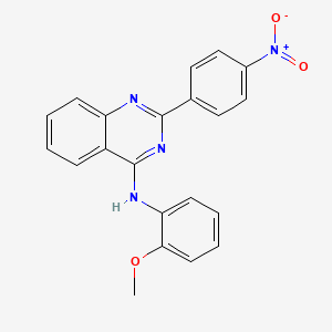 molecular formula C21H16N4O3 B3475053 N-(2-methoxyphenyl)-2-(4-nitrophenyl)quinazolin-4-amine 