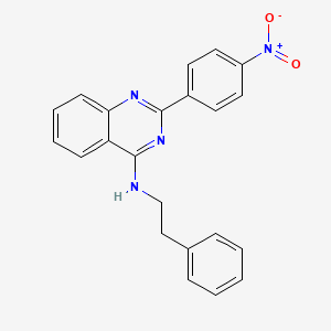 2-(4-nitrophenyl)-N-(2-phenylethyl)-4-quinazolinamine