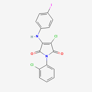 molecular formula C16H9Cl2IN2O2 B3475095 3-chloro-1-(2-chlorophenyl)-4-[(4-iodophenyl)amino]-1H-pyrrole-2,5-dione 