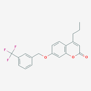 4-propyl-7-{[3-(trifluoromethyl)benzyl]oxy}-2H-chromen-2-one