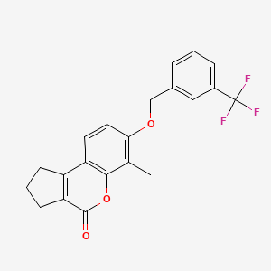 6-METHYL-7-{[3-(TRIFLUOROMETHYL)PHENYL]METHOXY}-1H,2H,3H,4H-CYCLOPENTA[C]CHROMEN-4-ONE