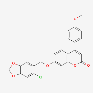 7-[(6-CHLORO-2H-1,3-BENZODIOXOL-5-YL)METHOXY]-4-(4-METHOXYPHENYL)-2H-CHROMEN-2-ONE