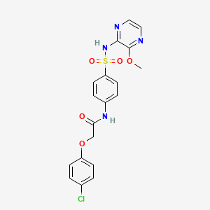 2-(4-chlorophenoxy)-N-[4-[(3-methoxypyrazin-2-yl)sulfamoyl]phenyl]acetamide