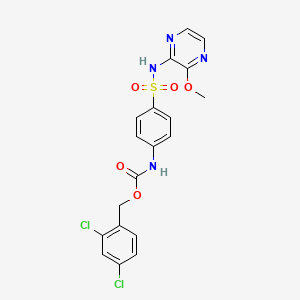 (2,4-dichlorophenyl)methyl N-[4-[(3-methoxypyrazin-2-yl)sulfamoyl]phenyl]carbamate