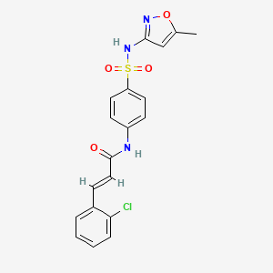 molecular formula C19H16ClN3O4S B3475175 3-(2-chlorophenyl)-N-(4-{[(5-methyl-3-isoxazolyl)amino]sulfonyl}phenyl)acrylamide 