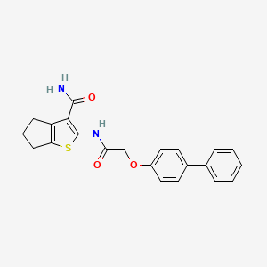 2-(2-{[1,1'-BIPHENYL]-4-YLOXY}ACETAMIDO)-4H,5H,6H-CYCLOPENTA[B]THIOPHENE-3-CARBOXAMIDE