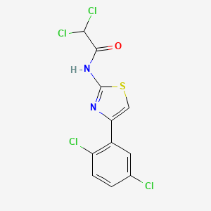 molecular formula C11H6Cl4N2OS B3475200 2,2-dichloro-N-[4-(2,5-dichlorophenyl)-1,3-thiazol-2-yl]acetamide 