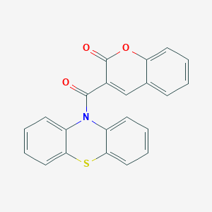 molecular formula C22H13NO3S B3475206 3-(Phenothiazine-10-carbonyl)chromen-2-one 