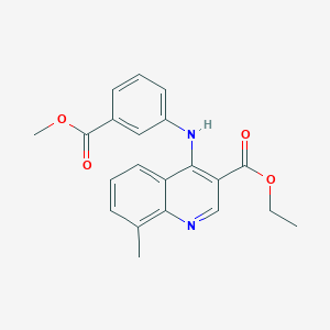 Ethyl 4-{[3-(methoxycarbonyl)phenyl]amino}-8-methylquinoline-3-carboxylate