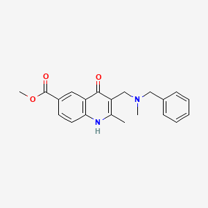 methyl 3-[[benzyl(methyl)amino]methyl]-2-methyl-4-oxo-1H-quinoline-6-carboxylate