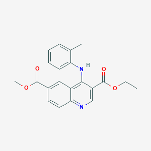 3-ethyl 6-methyl 4-[(2-methylphenyl)amino]-3,6-quinolinedicarboxylate