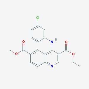 3-Ethyl 6-methyl 4-[(3-chlorophenyl)amino]quinoline-3,6-dicarboxylate