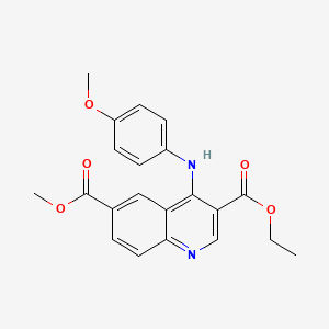 3-ethyl 6-methyl 4-[(4-methoxyphenyl)amino]-3,6-quinolinedicarboxylate