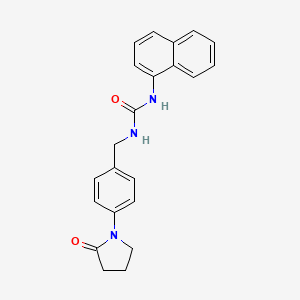 molecular formula C22H21N3O2 B3475318 N-1-naphthyl-N'-[4-(2-oxo-1-pyrrolidinyl)benzyl]urea 