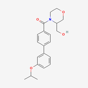 {4-[(3'-isopropoxybiphenyl-4-yl)carbonyl]morpholin-3-yl}methanol