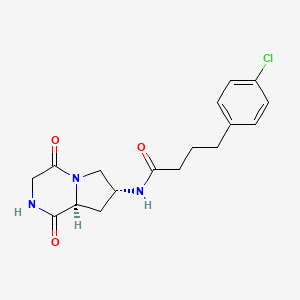 4-(4-chlorophenyl)-N-[(7R,8aS)-1,4-dioxooctahydropyrrolo[1,2-a]pyrazin-7-yl]butanamide