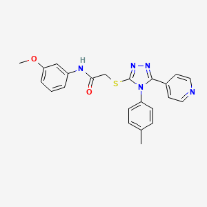 N-(3-methoxyphenyl)-2-{[4-(4-methylphenyl)-5-(pyridin-4-yl)-4H-1,2,4-triazol-3-yl]sulfanyl}acetamide